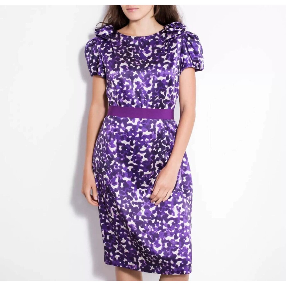 Carolina Herrera Silk Knee-Length Dress Size: S | US 4 - Picture 4 of 9